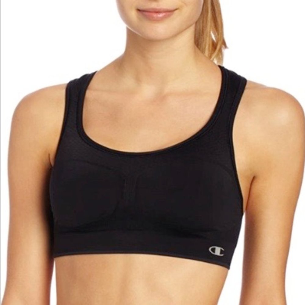 Champion black women's dazzle sports bra size M